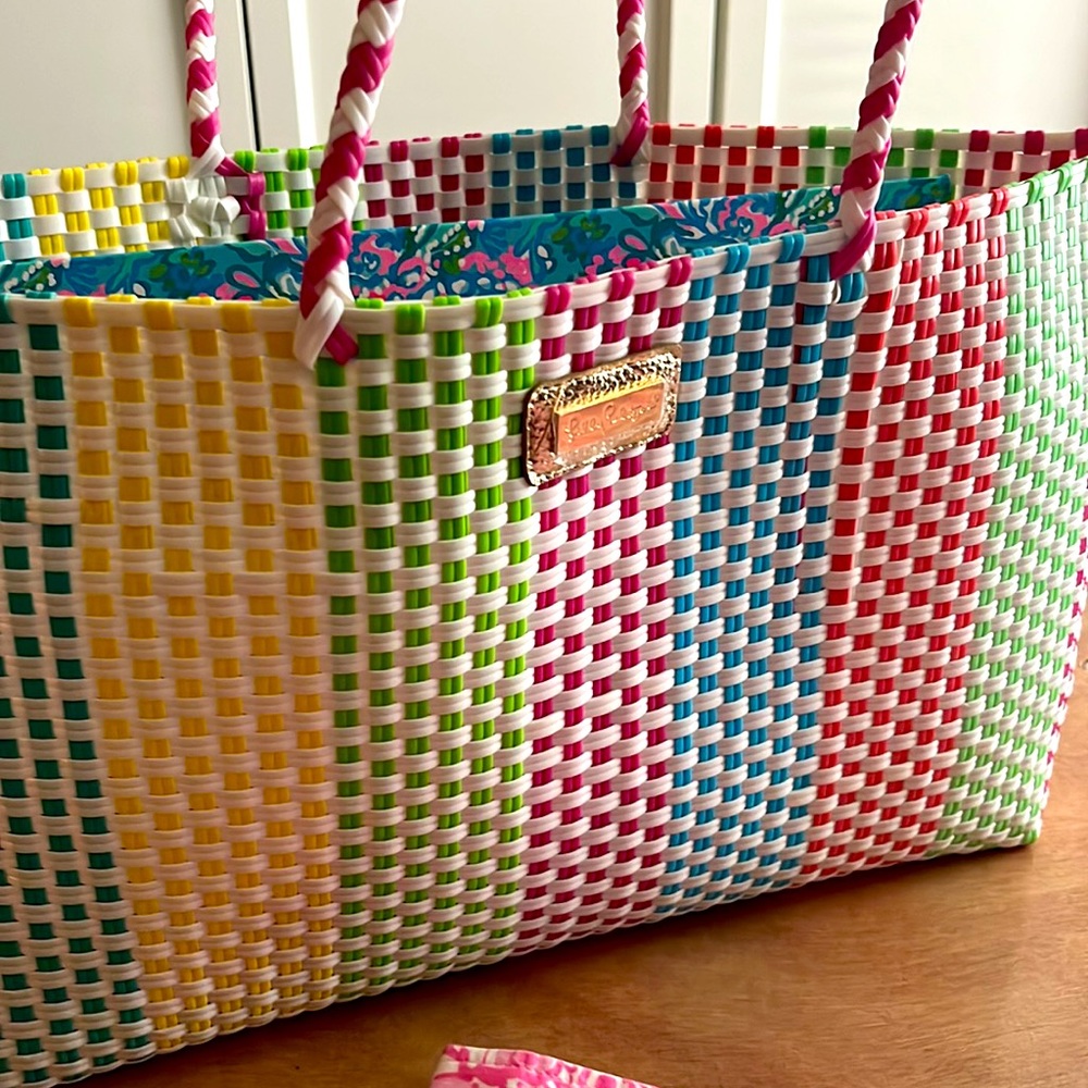 Lilly Pulitzer Woven Tote. NWT.